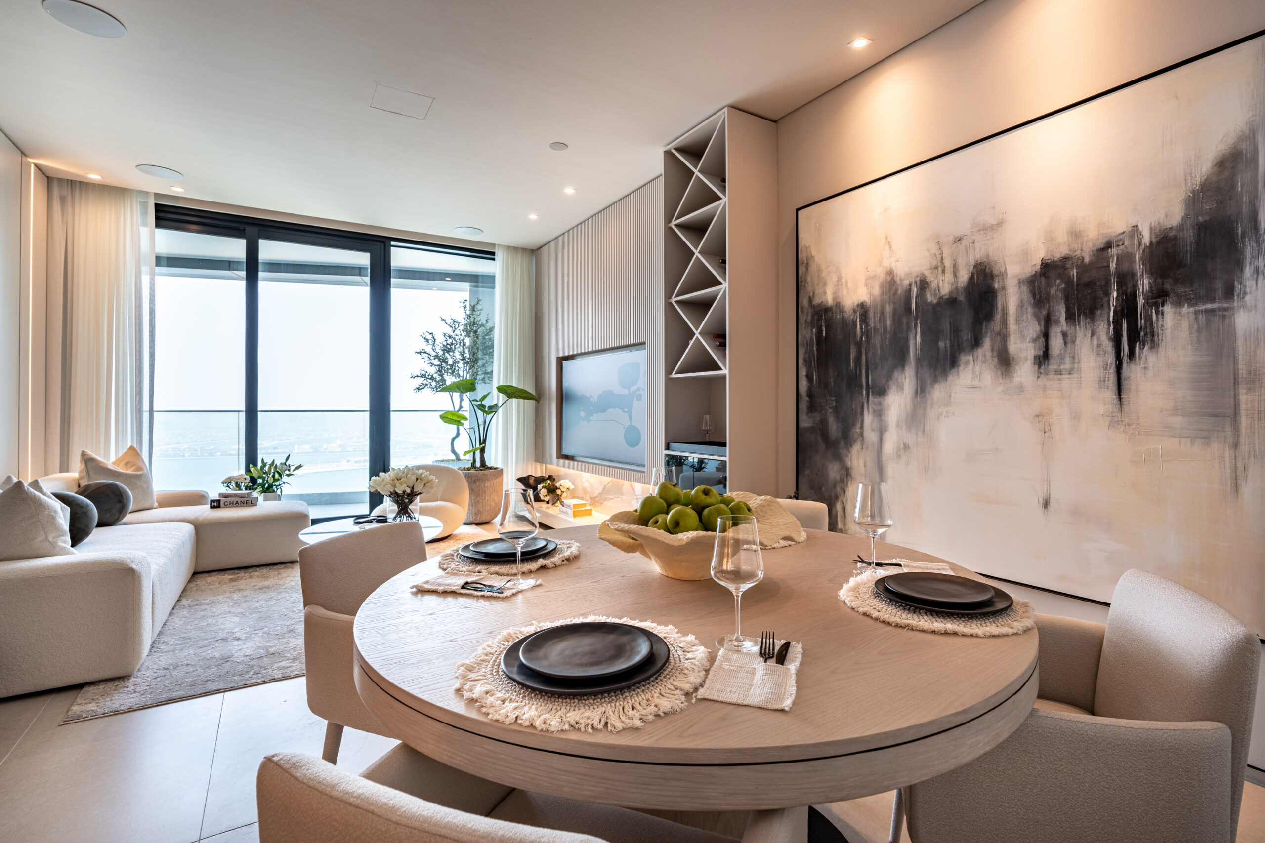 Contemporary luxury living interior